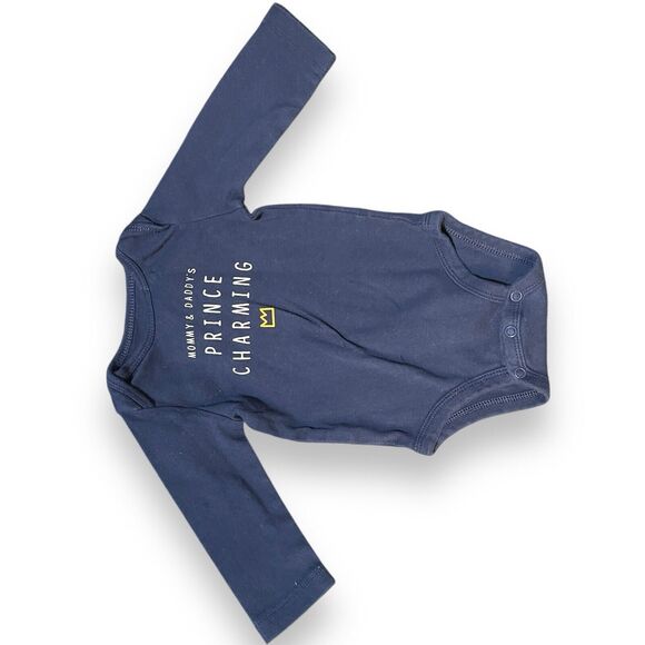 Mommy & Daddys Prince Charming Carters Bodysuit Baby Boy 6 Months Dark Blue Top - Picture 5 of 6